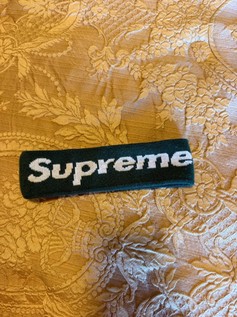 Supreme x New Era Big Logo Headband: Dark Green (FW18)